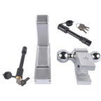 Adjustable Aluminum Trailer Hitch Set for 2" Receiver (6-Inch Drop)
