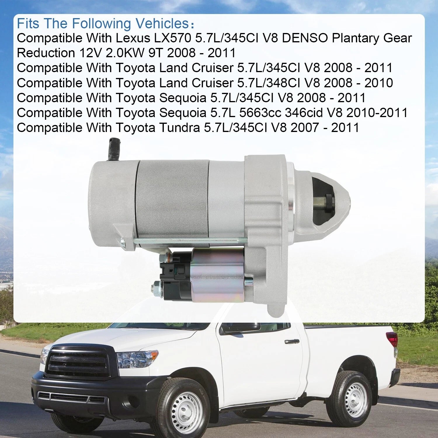 Starter for Toyota Tundra (2007-2011) 5.7L