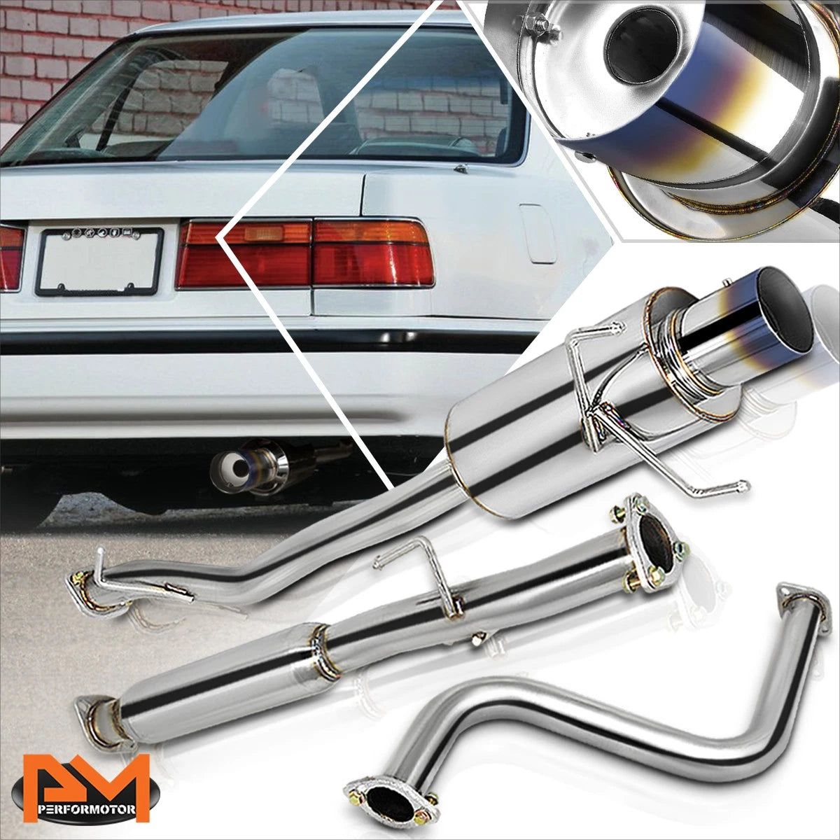 4" Burnt Tip Muffler for Honda Accord F22A/F20A (1990–1993)