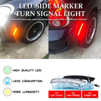 Set of 4 Clear Lens LED Side Marker Lights for Mini Cooper (2002–2008)