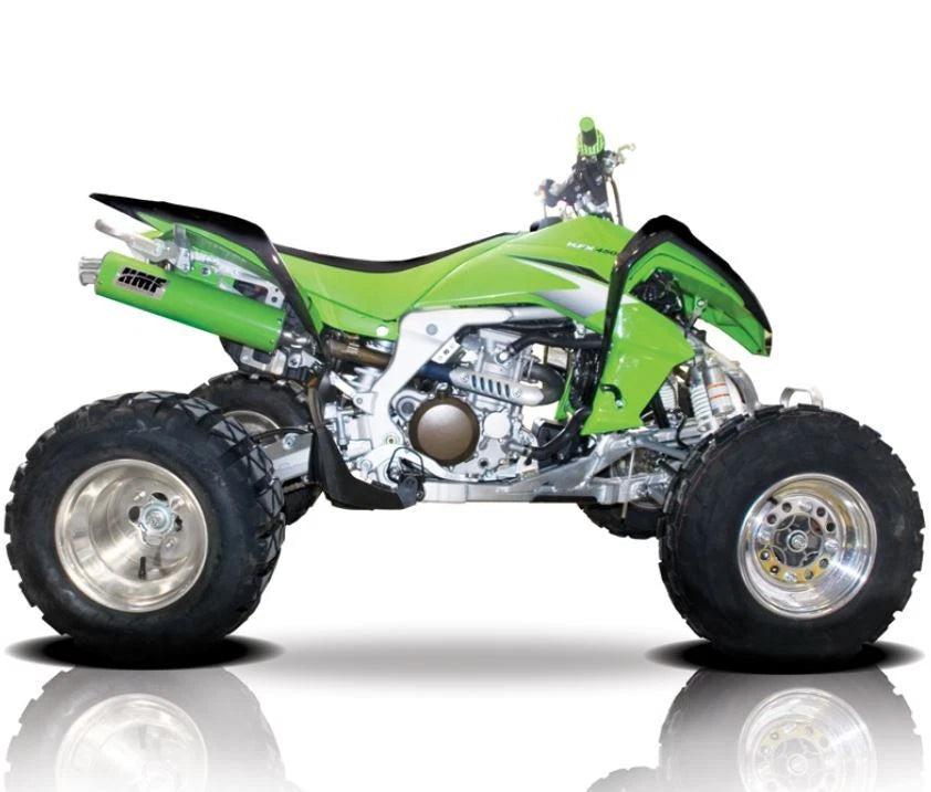 HMF Slip On Exhaust for Kawasaki KFX450R (2008–2014) - Grey Blackout