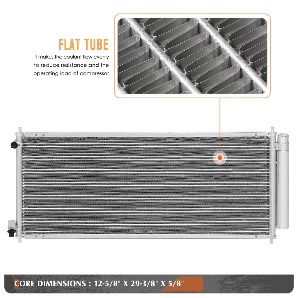 A/C Condenser for Honda Fit (2007–2008) - Aluminum Core Replacement