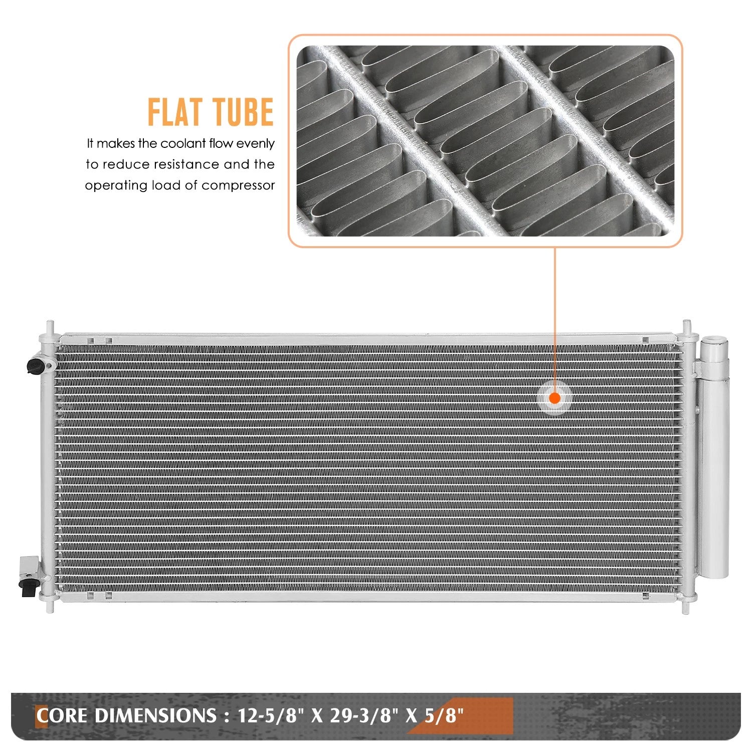 A/C Condenser for Honda Fit (2007–2008) - Aluminum Core Replacement