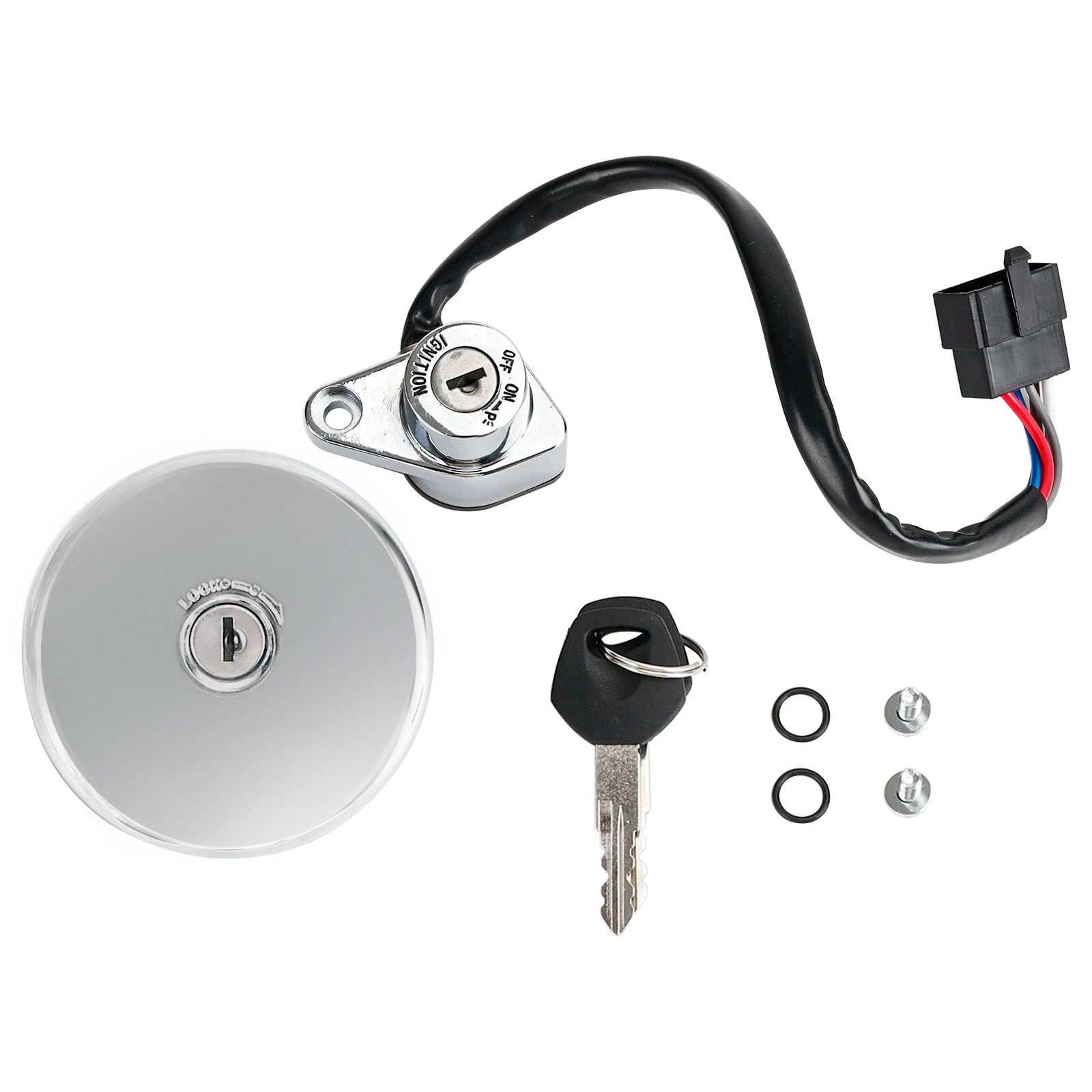 Ignition Switch & Fuel Tank Cap for Kawasaki Vulcan 500 LTD 800 Classic (2001–2009)
