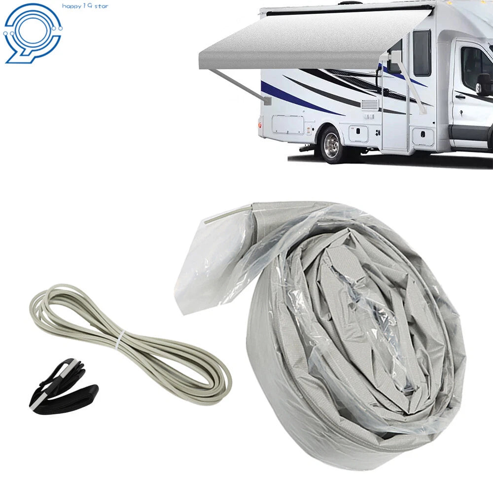 Weatherproof Vinyl Awning Fabric for RV Camper (9-20')
