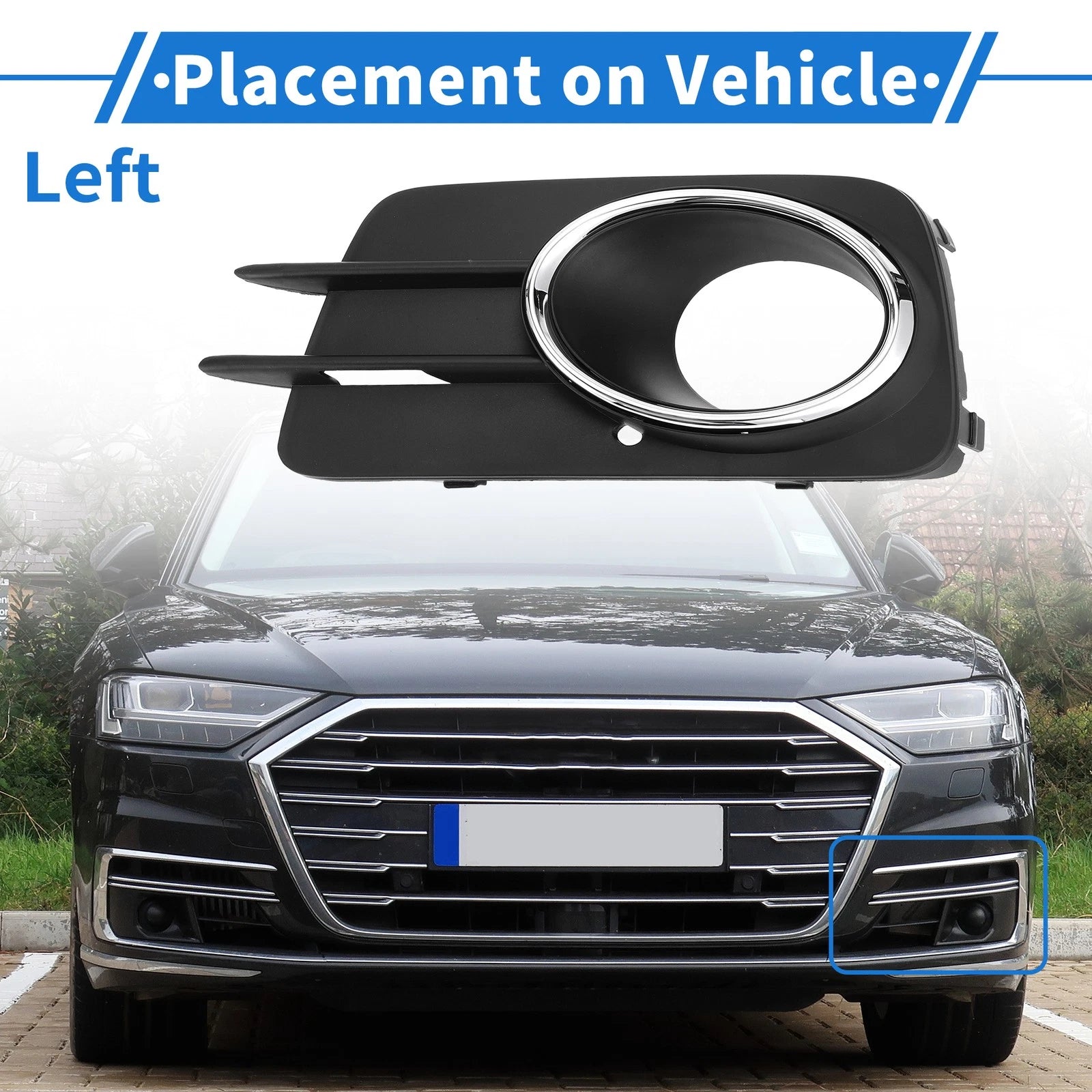 1 Pc Fog Light Grill for Volkswagen Tiguan (2010–2012) No. 5ND853665