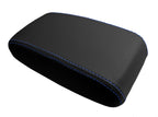 Leather Console Lid Armrest Cover for Toyota Matrix (2003–2008) Blue Stitch