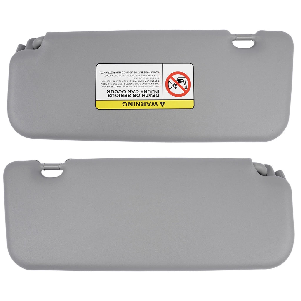 Set of 2 Gray Sun Visors for Hyundai Accent (2011–2015) 1E 1.6L