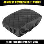 Center Console Lid Armrest Cover for Ford Explorer (2011–2015) Black