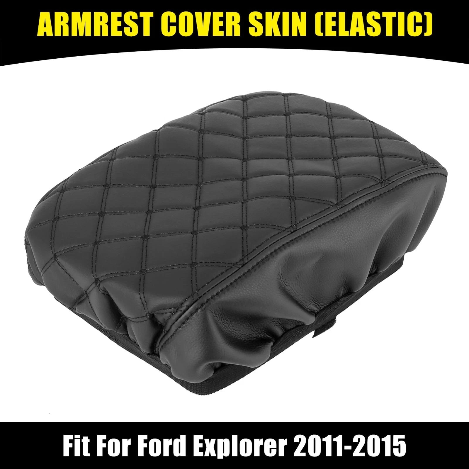 Center Console Lid Armrest Cover for Ford Explorer (2011–2015) Black