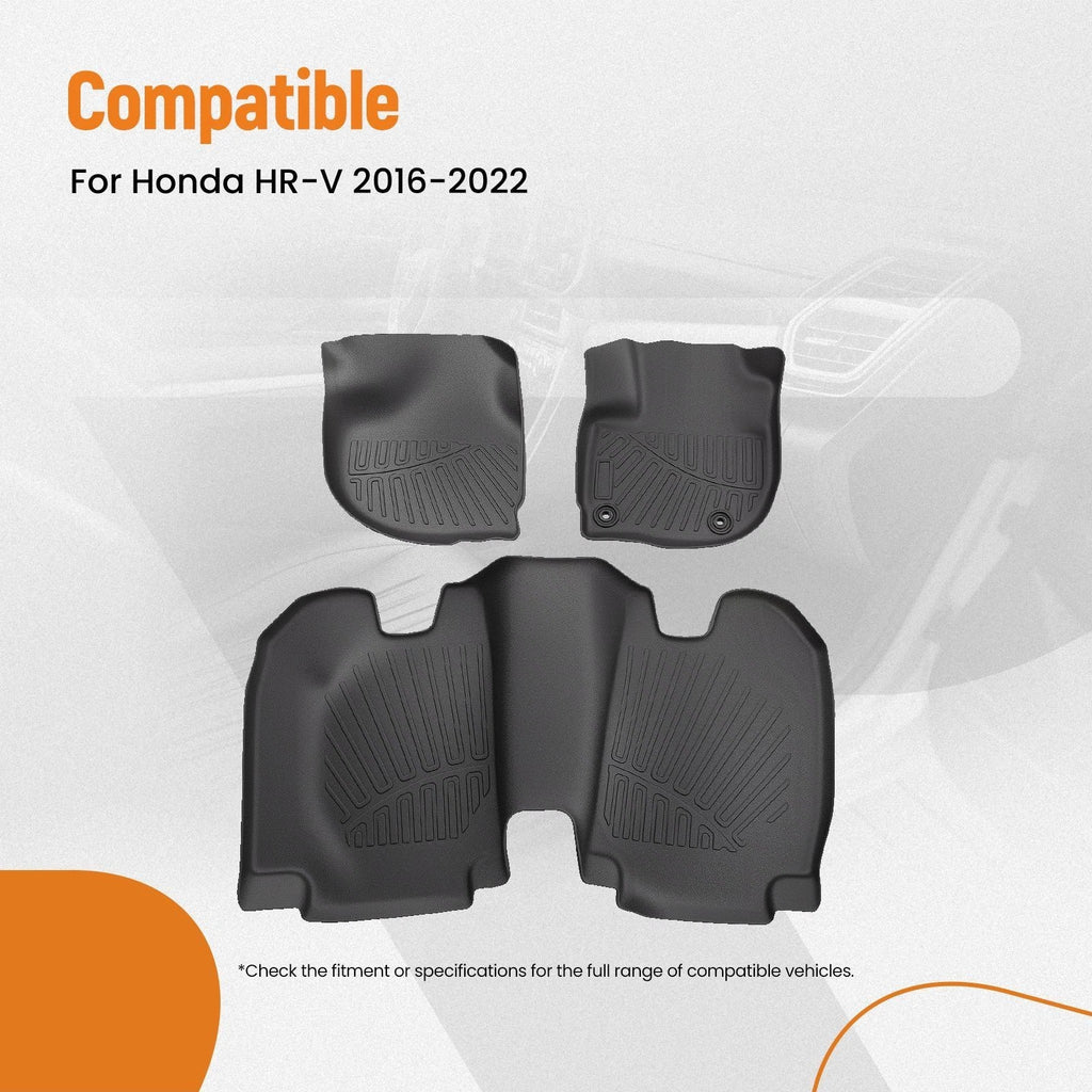 Set of 2 Easy Clean TPE Floor Mats for Honda HR-V (2016–2022)