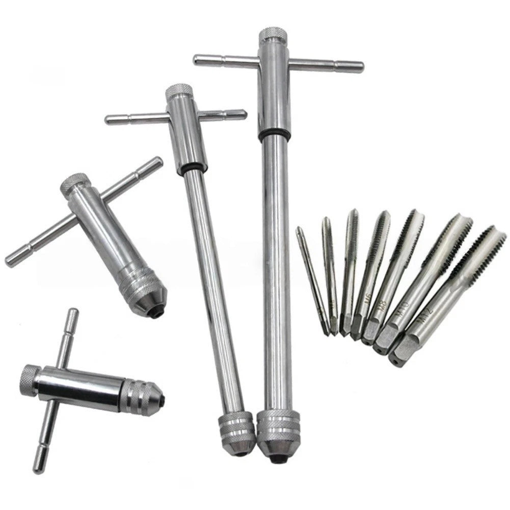 Adjustable T Handle Ratchet Tap Wrench for Furniture Assembly