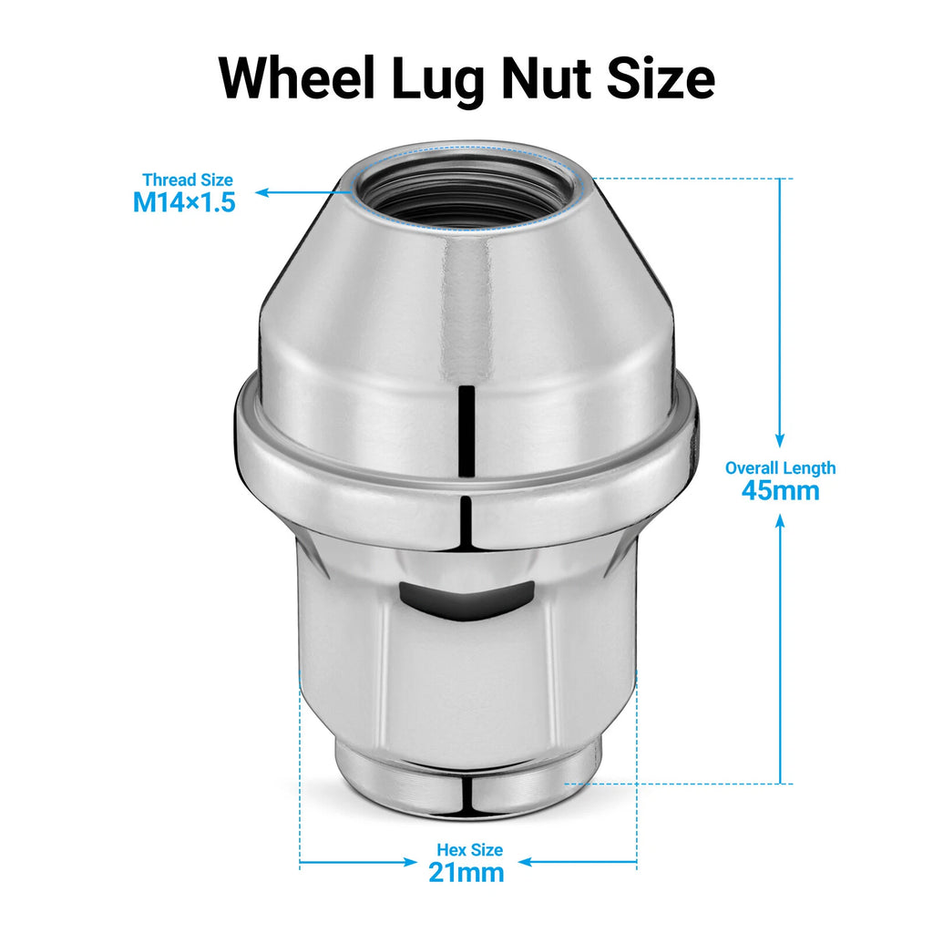 Set of 24 Chrome Lug Nuts for Make Model