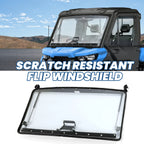 3X Scratch Resistant Flip Windshield for Can-Am Defender (2016–2024)