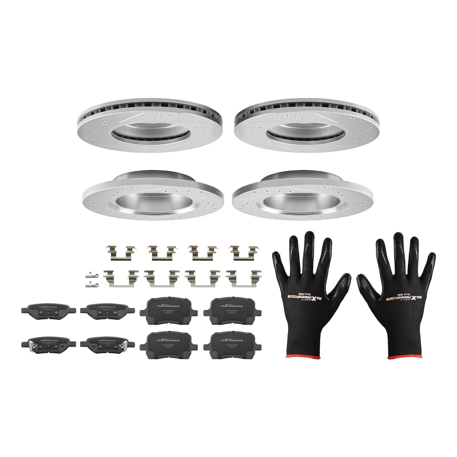 Brake Rotors & Pads Kit for Pontiac G5 (2008–2009) P-1160 P-1033