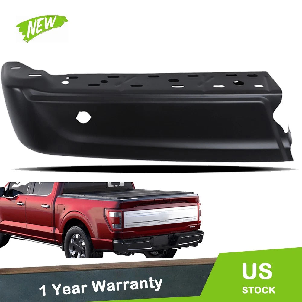 Bumper for Ford F-150 (2021–2023) W/Radar Hole Black Rear Left Passenger Side