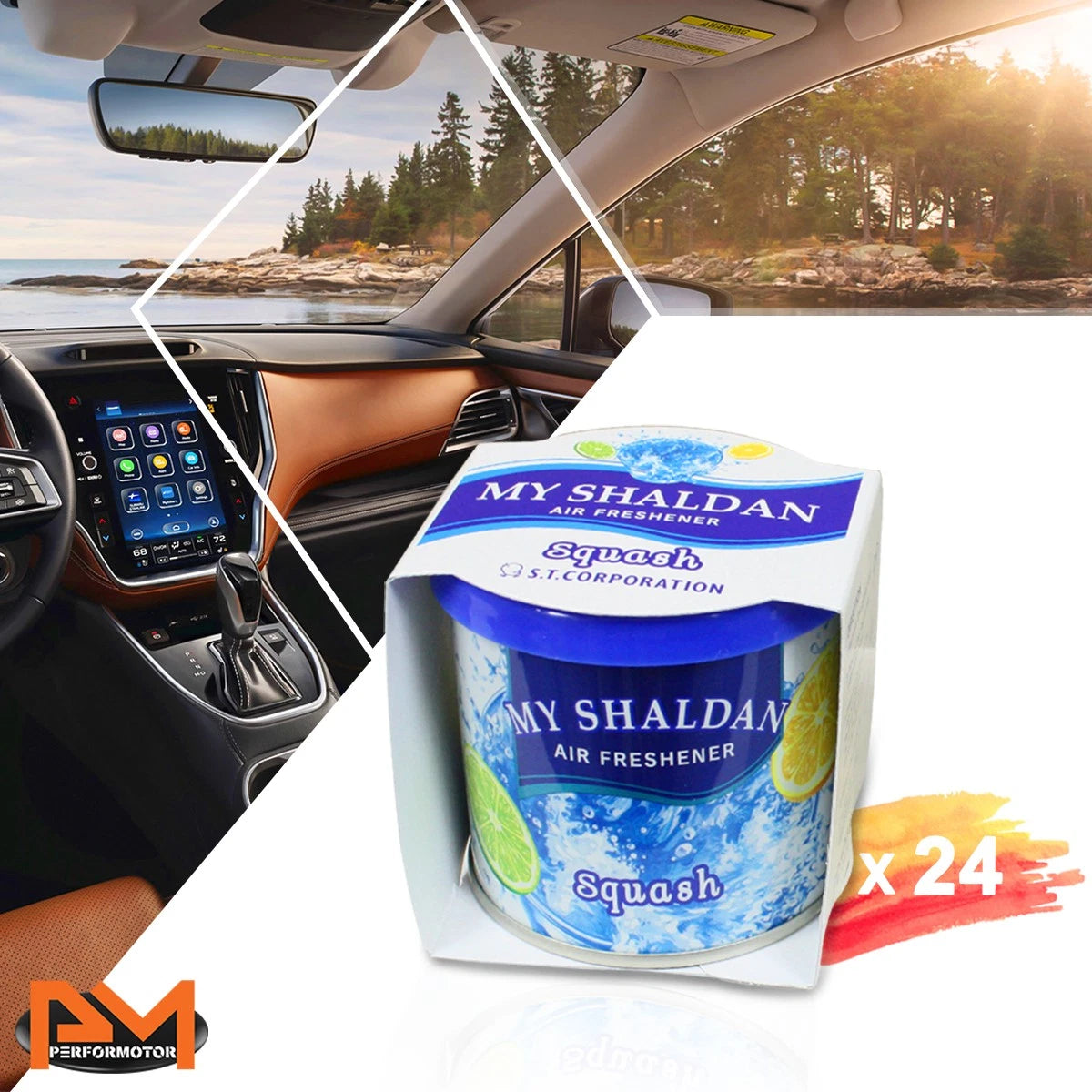 Shaldan Air Freshener for Car/Office/Home (80g, Squash Scent)