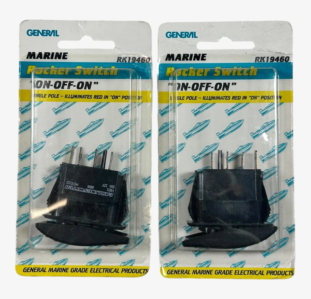 2X On-Off-On Single Pole Rocker Switch for General Marine RK19460