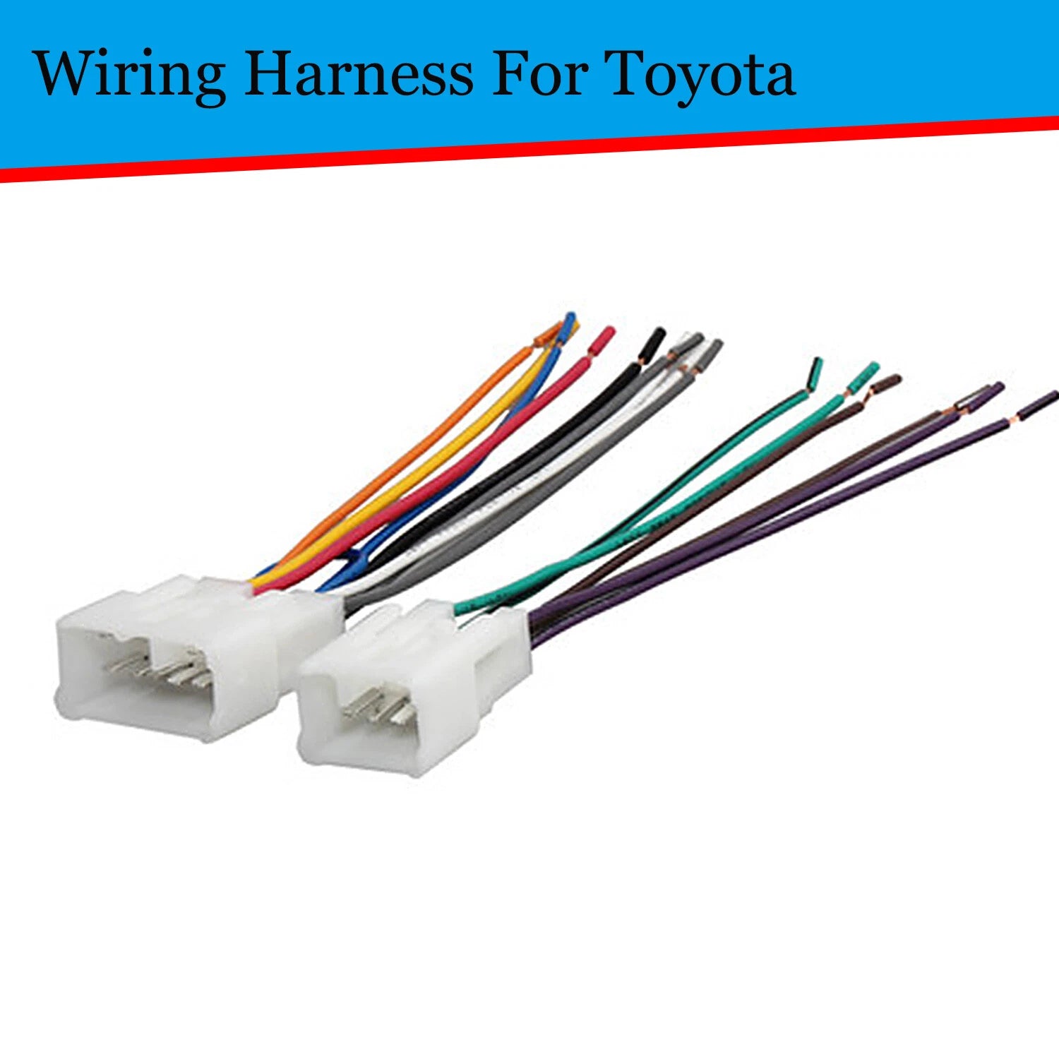 Car Radio Head Unit Install Wire Harness for Toyota 4Runner Corolla (1989–2009)