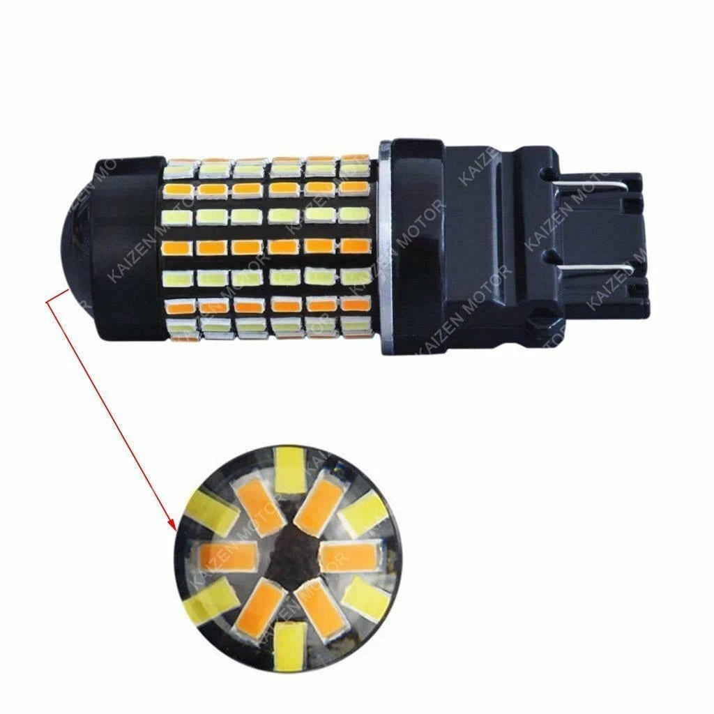 Dual Color Switchback LED Bulbs for Parking Turn Signal Lights (3157)