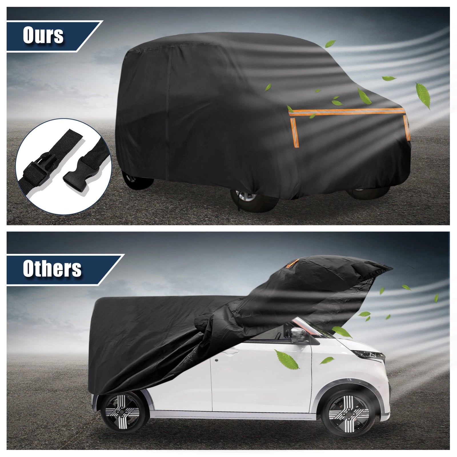 Set of 1 Car Cover for Nissan Sakura Dayz (2020–2023) Waterproof Black