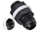 AN12 Flare Fuel Cell Bulkhead Fitting w/ Washer for Black Aluminum