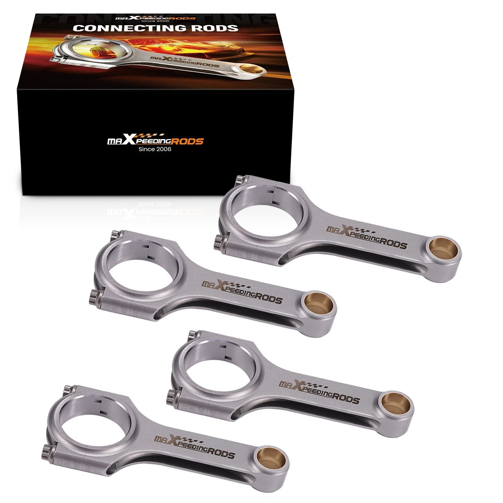 For Subaru Impreza STI EJ20 EJ25 2.0L 2.5L 4x Forged H-Beam Connecting Rods Set | Aftermarket Branded | Steel | 2 Years Manufacturer Warranty
