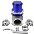 Universal 45mm Turbo V-Band Wastegate Bypass Exhaust +14 PSI Spring Blue