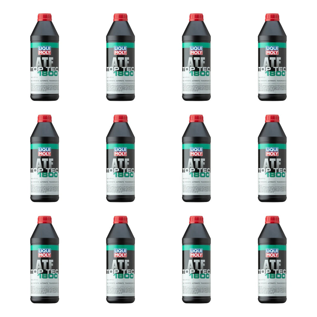 Set of 12 Liqui Moly Top Tec ATF 1800 Automatic Transmission Fluid (1L)