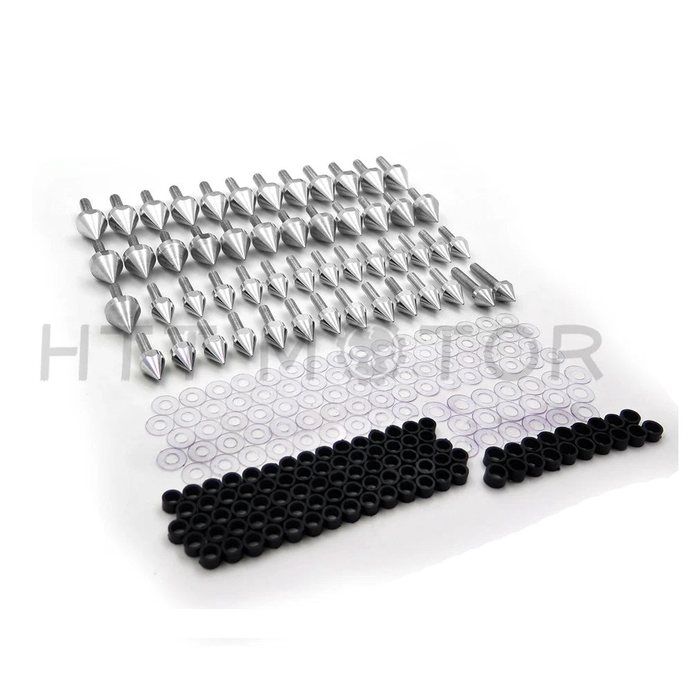 Complete Spike Fairing Bolt Kit for Yamaha YZF R6 (1999–2002) Silver
