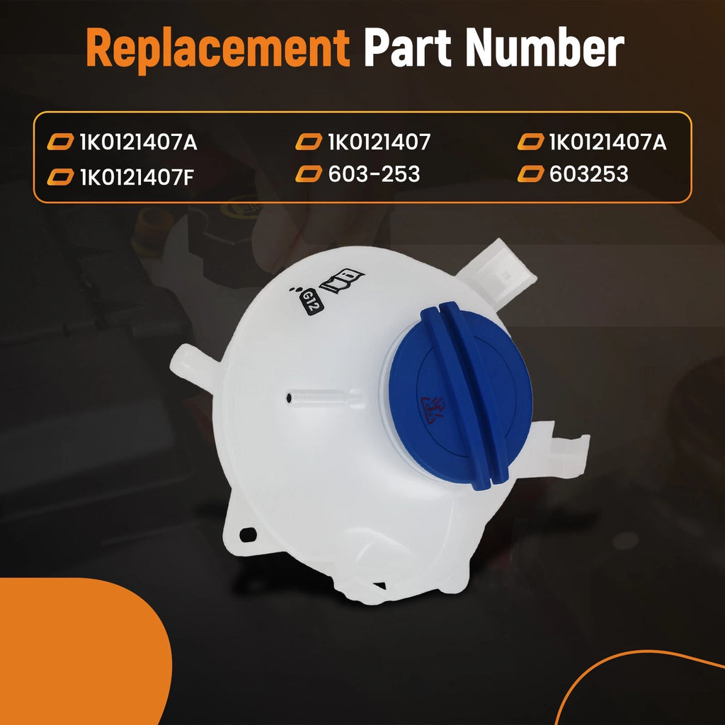 Coolant Reservoir Bottle w/ Cap for VW Golf Jetta Beetle (2006–2018) 1K0121407F