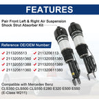 Set of 2 Air Suspension Struts for Mercedes-Benz CLS550 CLS500 (2007–2011)