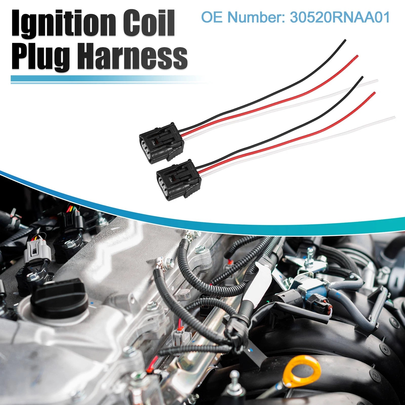 Set of 4 Ignition Coil Connectors for Honda CR-V (2015–2019) No. 30520RNAA01