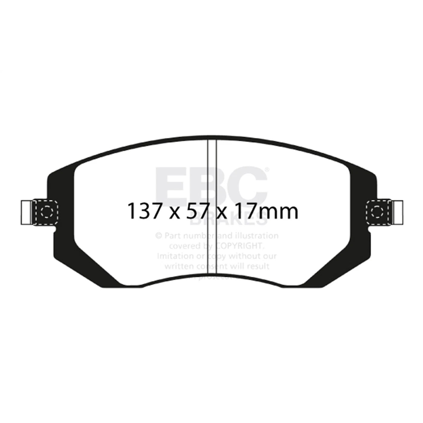 Set of 2 Brake Pads for Subaru Legacy Outback Impreza