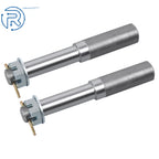 Set of 2 Round Trailer Spindles 1.25" Shank 2000 lbs for Axles