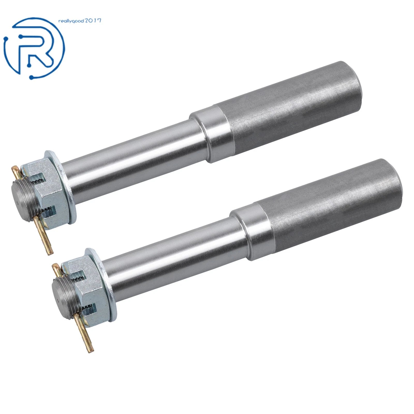 Set of 2 Round Trailer Spindles 1.25" Shank 2000 lbs for Axles