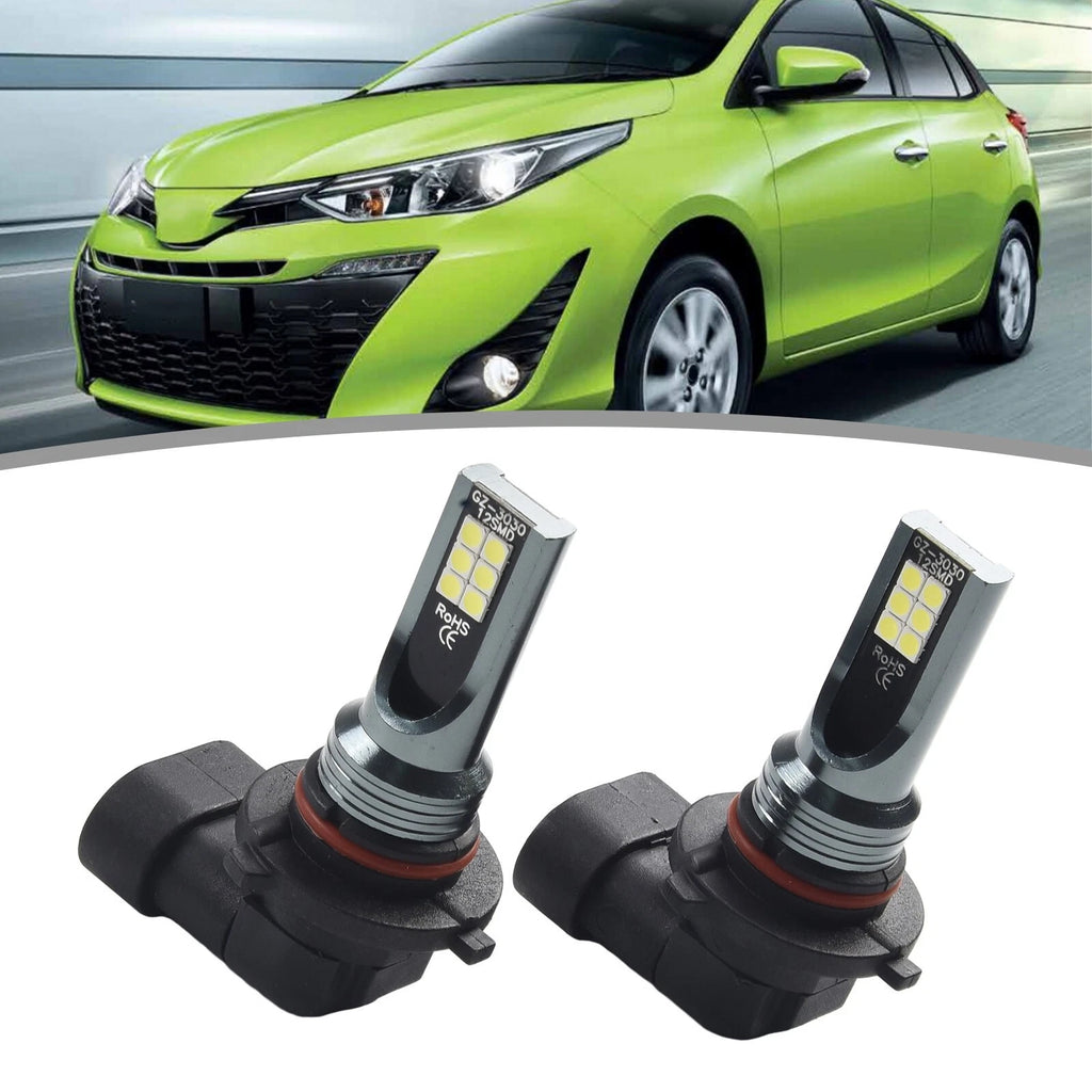 2X 9006HB4 LED Fog Light Bulbs for DRL Lamp (6000K)