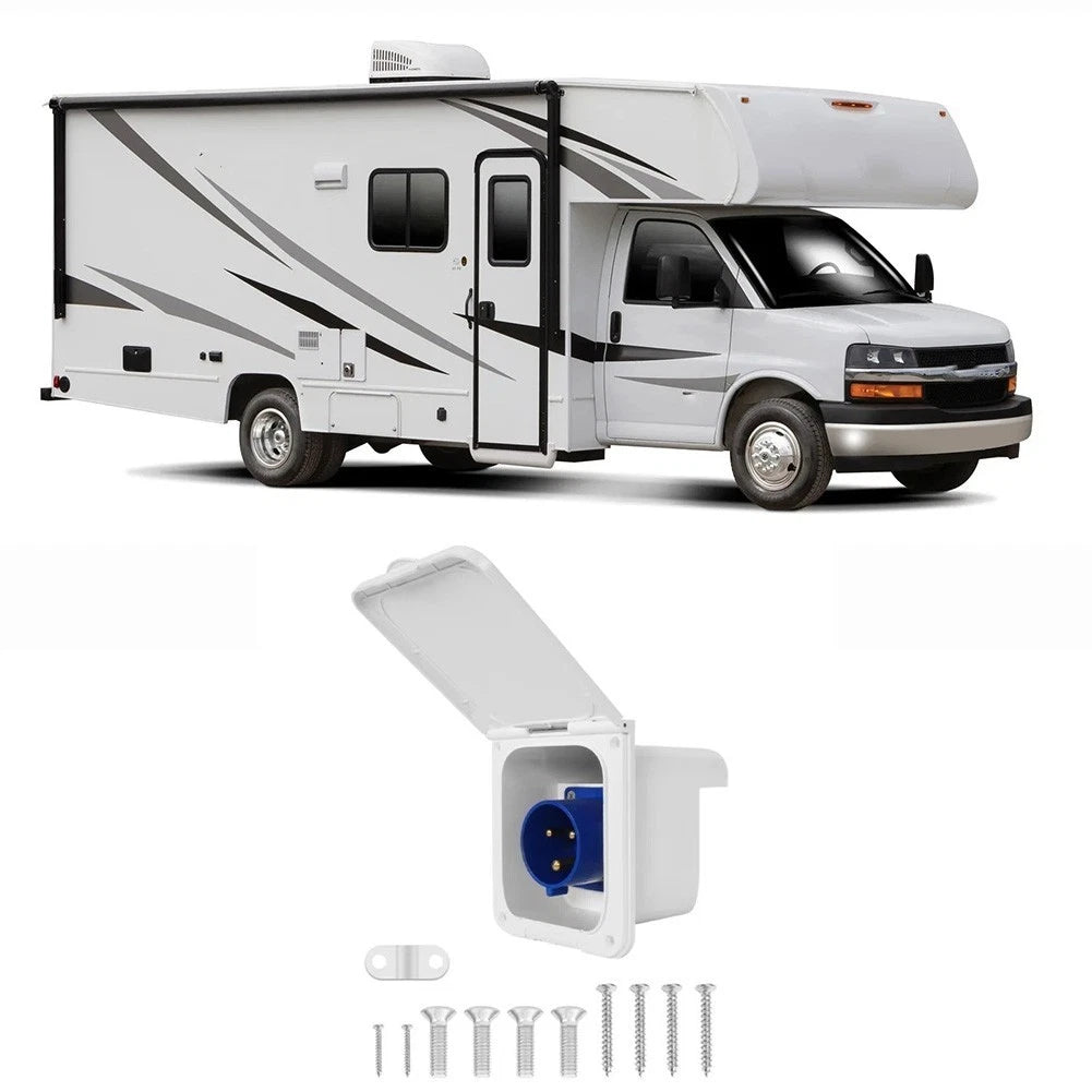 RV Power Inlet 32A Flush Mount Socket for Motorhome Trailer