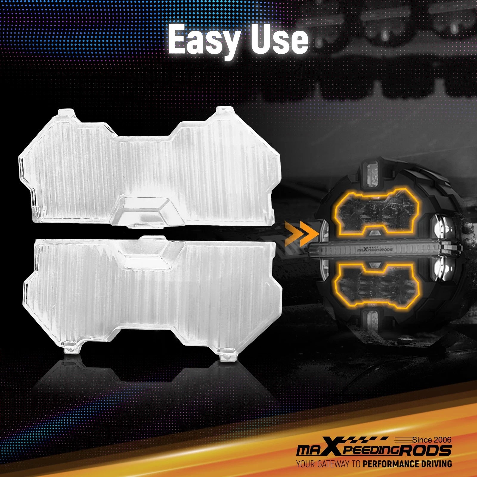 5 Inch Round Transparent LED Light Cover for Maxpeedingrods Driving Light Pods