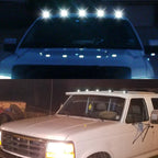 Set of 4 Smoke LED Cab Marker Roof Lights for Ford F150 F250 F350 (1980–1997)