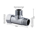 T Connector Water Valve Diverter Brass Chrome G1/2 for Universal