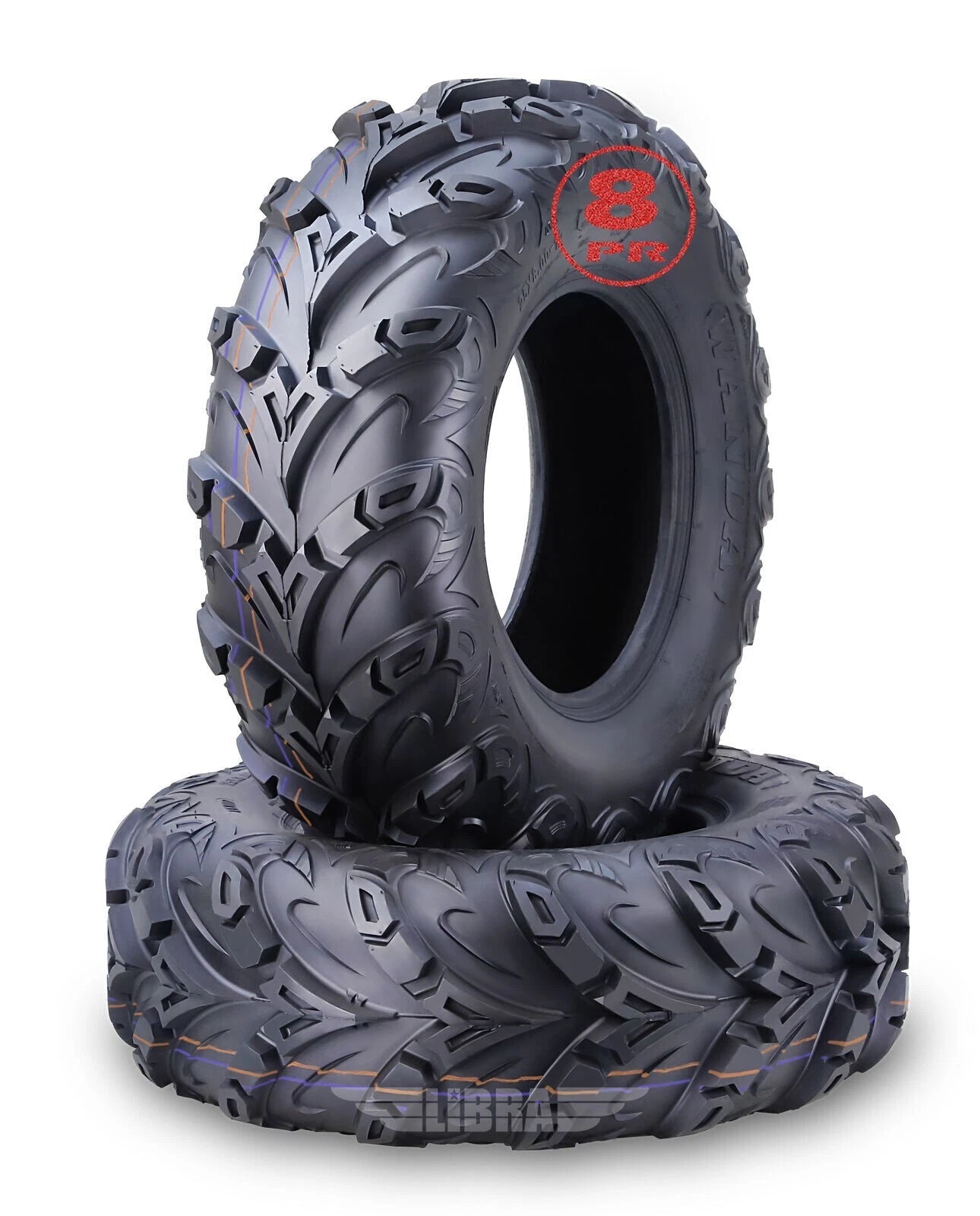 2 UTV ATV Tires 25x8-12 25x8.00-12 8PR for WANDA