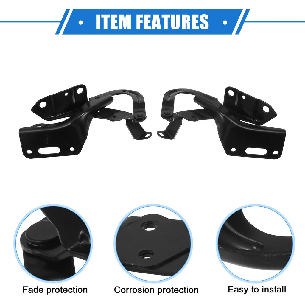 Hood Hinge Set of 2 for Honda HR-V (2016–2018) Black Left Right Side