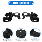 Hood Hinge Set of 2 for Honda HR-V (2016–2018) Black Left Right Side