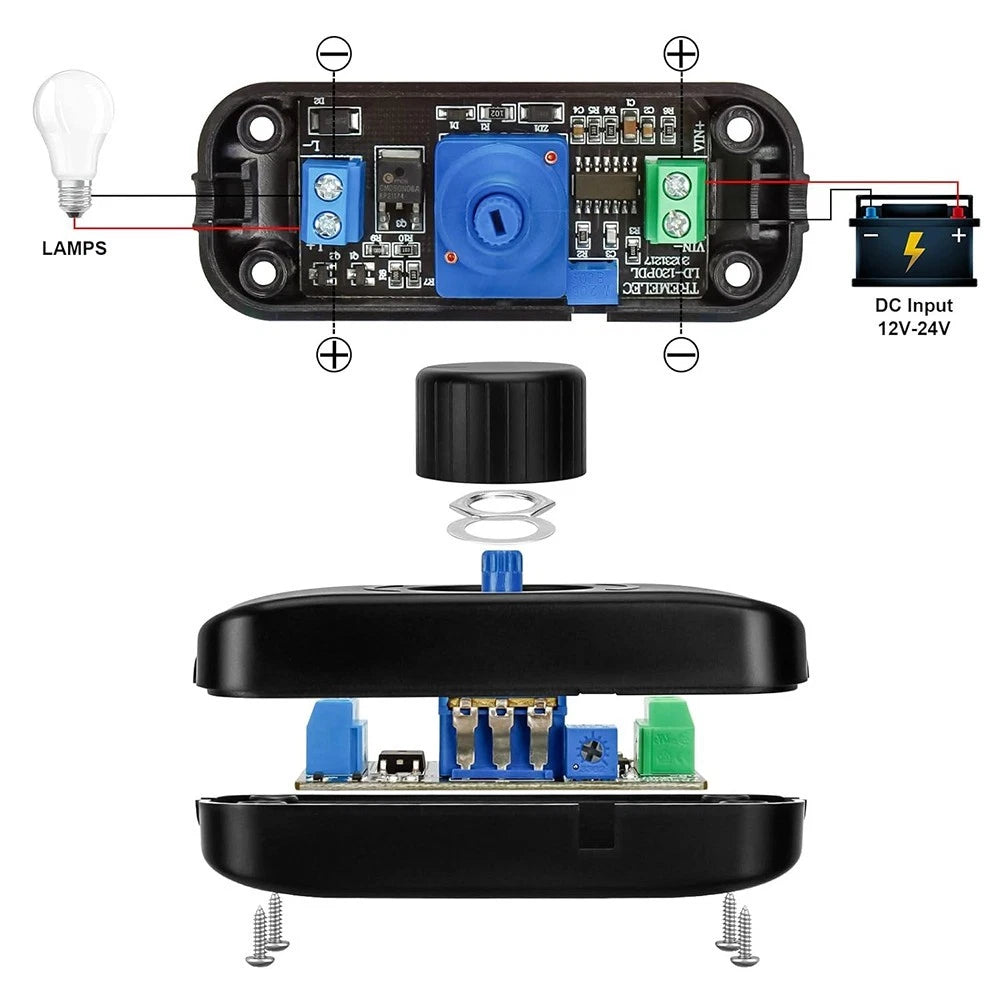 Stepless Dimming Inline Switch for LED Lights (2010–2023)