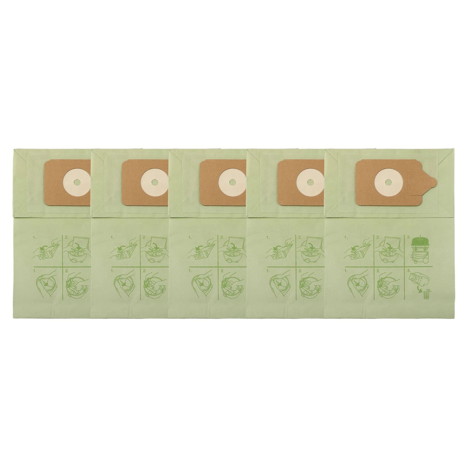 Set of 5 Paper Dust Bags for Numatic Vacuum Cleaners NVM1CH HVR20011