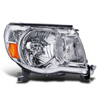 Passenger Side Headlight Lamp Chrome/Amber for Toyota Tacoma (2005–2011)