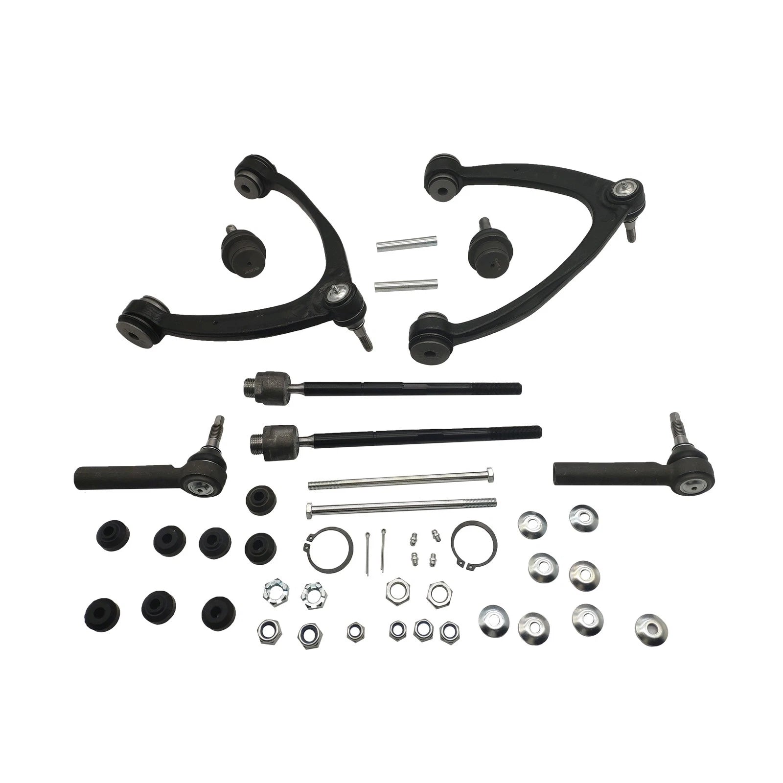 10pc Front Control Arm and Tie Rod Ends Kit for Cadillac Chevy GMC Sierra (2007-2014)