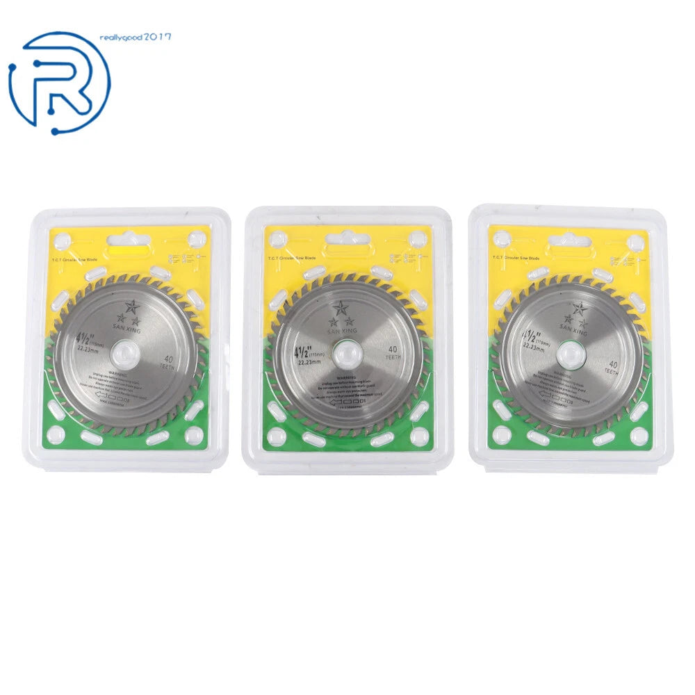 3 Pack 4-1/2" 40T Alloy Steel Cutting Blades for Various Models