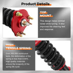 Coilovers for Honda Prelude (1992-2001) Adjustable Height Red Kits